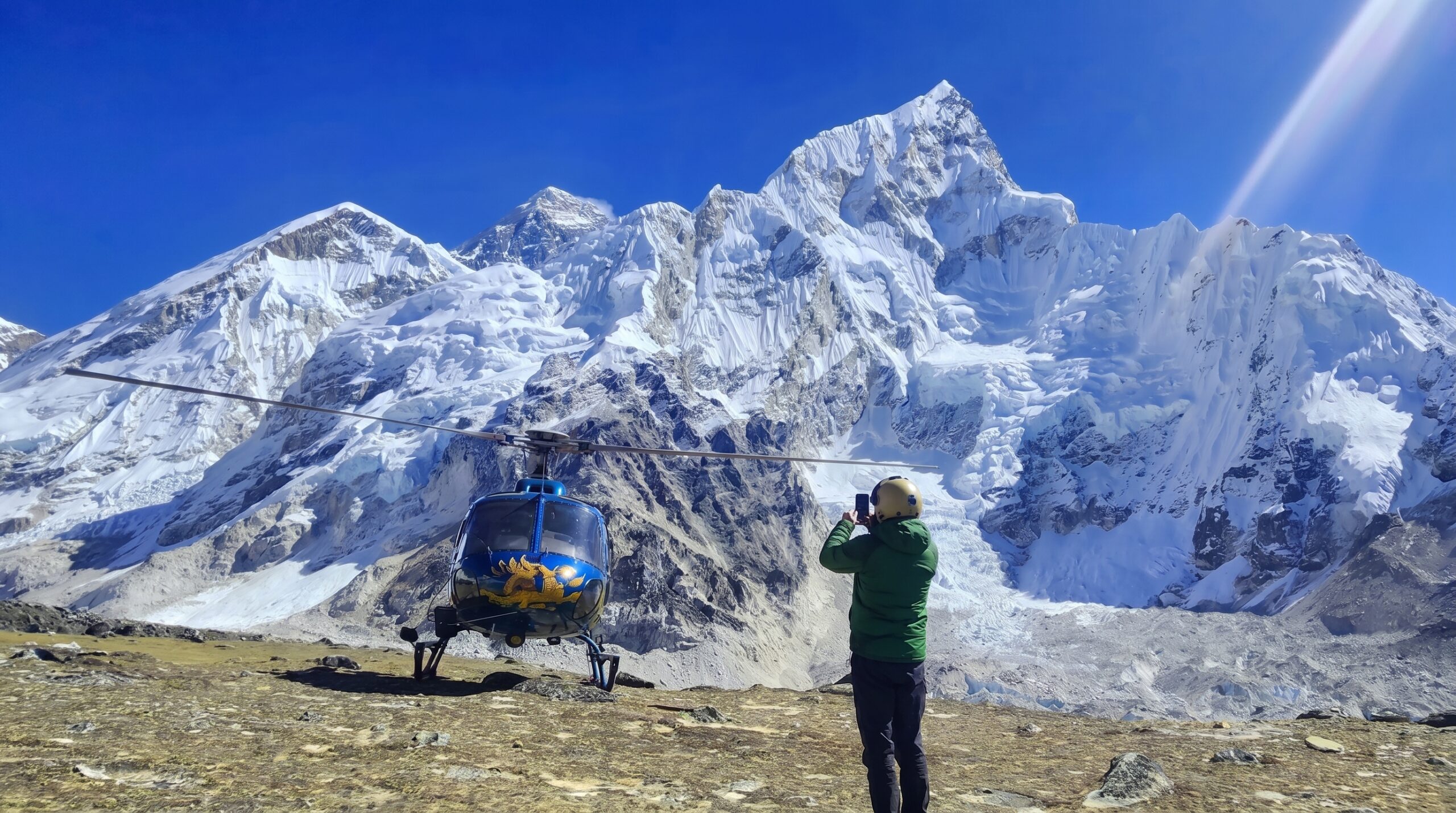 Everest Base Camp helicopter return trek difficulty and experience