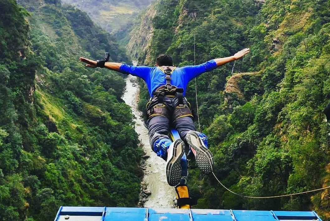 Bungee Jumping at The Last Resort Bhotekoshi dive