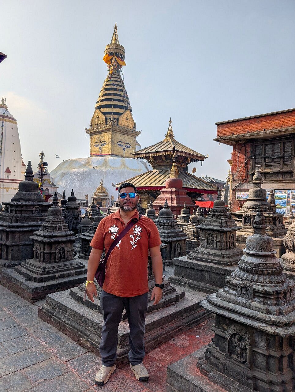 Client at Swayambhunath stupa