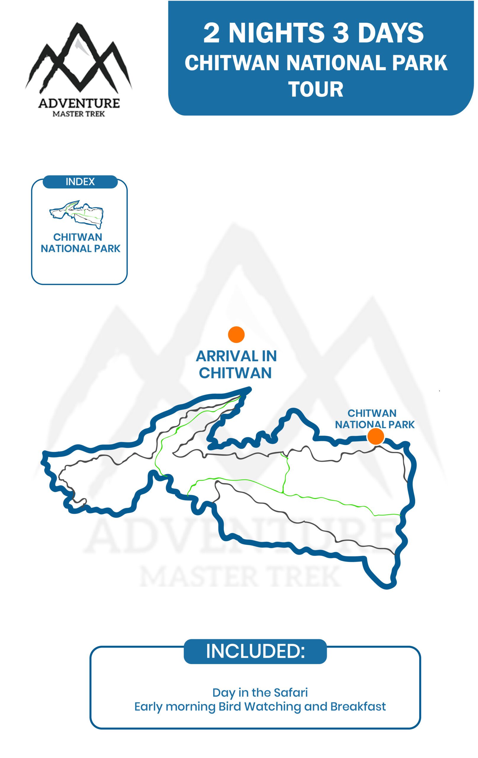 Chitwan national park tour map