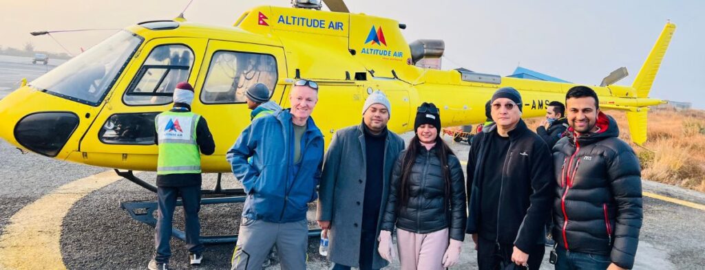 Everest Helicopter Tour Completion in Public sharing