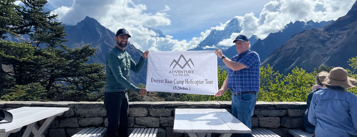 at everest view hotel during ebc heli tour