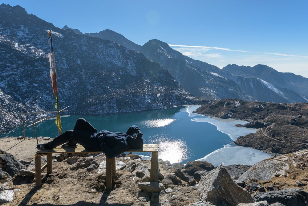 Gosaikunda Lake Trek trekker