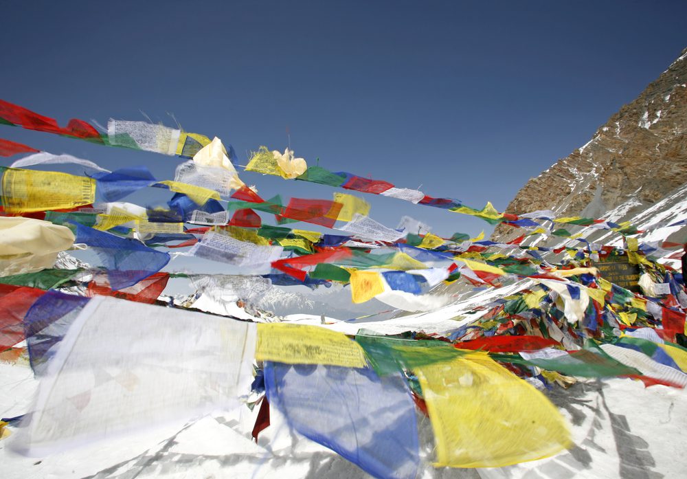 Annapurna Circuit with Tilicho Lake and Poonhill Trek flags