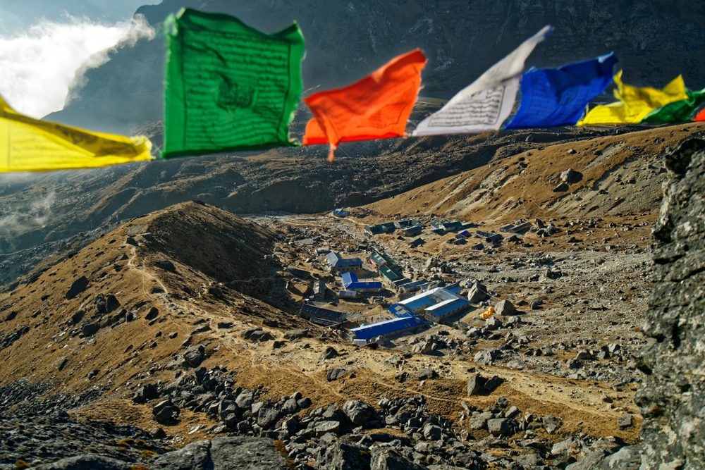 Mera Peak Climbing Flag Background