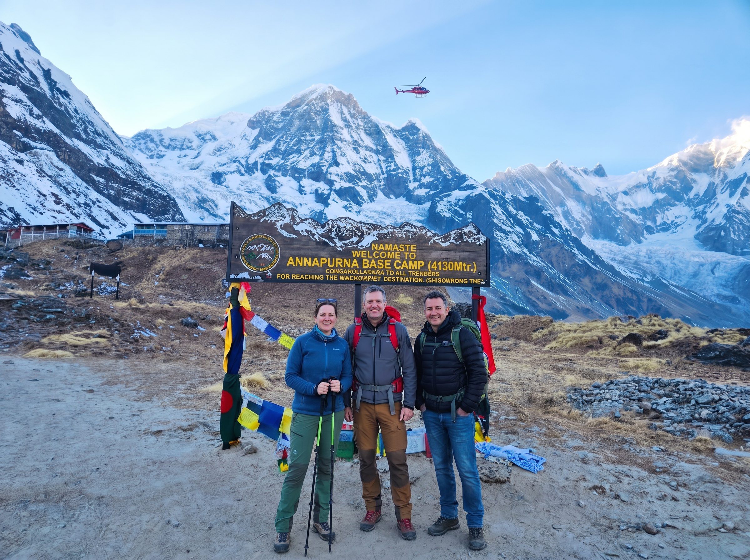 ABC helicopter return trek