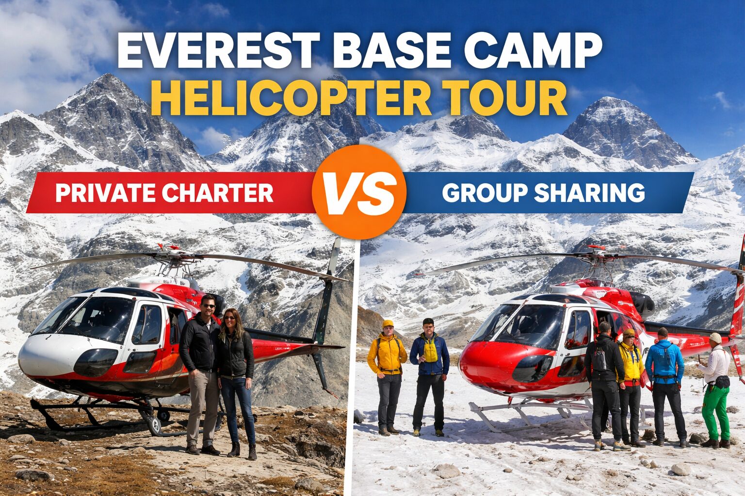Helicopter Tour to Everest Base Camp: Private Charter vs Group Sharing — Which One Is Actually Worth It?