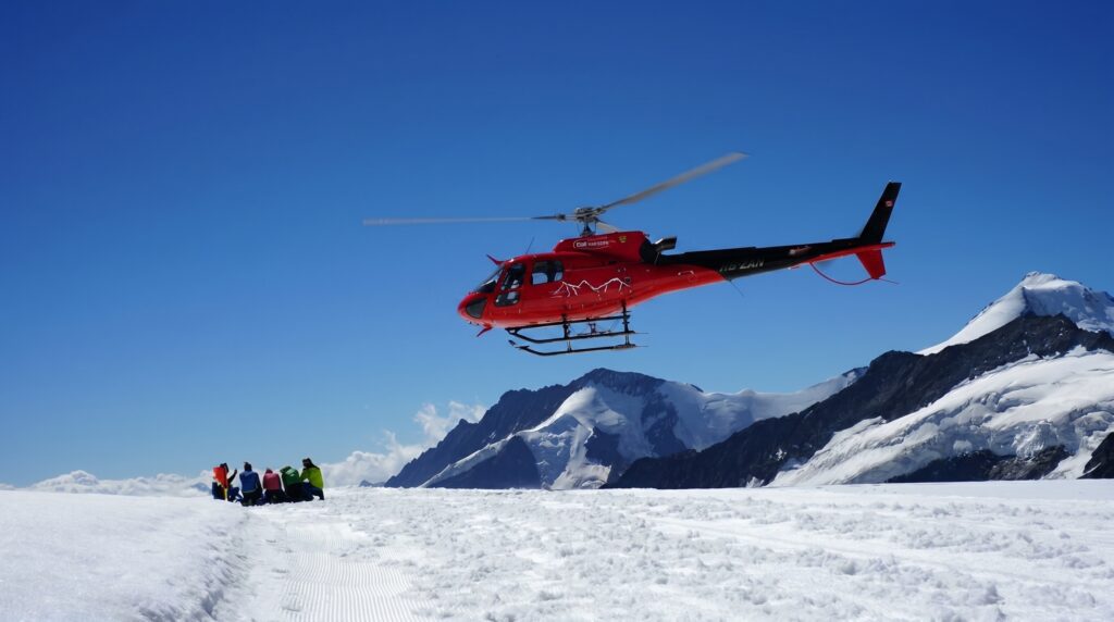 Landing at Top of Everest Base Camp in Winter