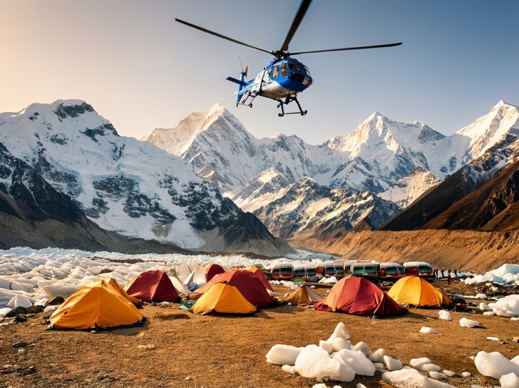Gorak Shep to Lukla helicopter booking price