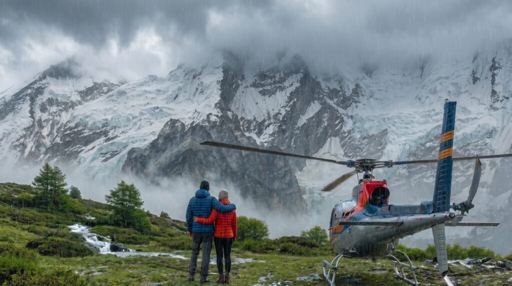 Everest Helicopter Tour in Monsoon