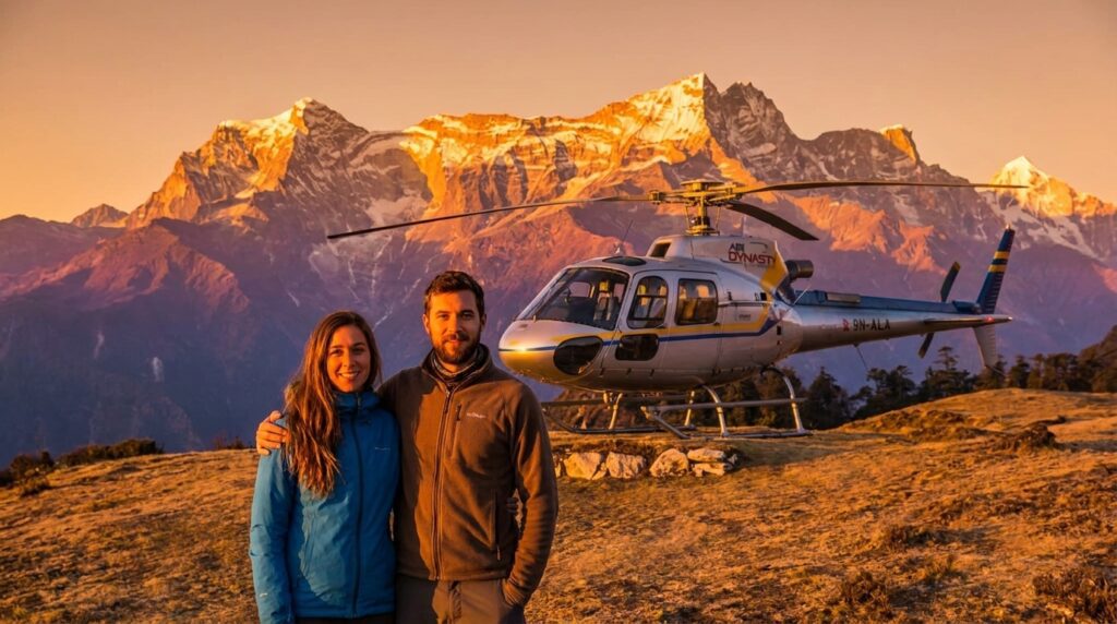 private Everest helicopter tour for couple