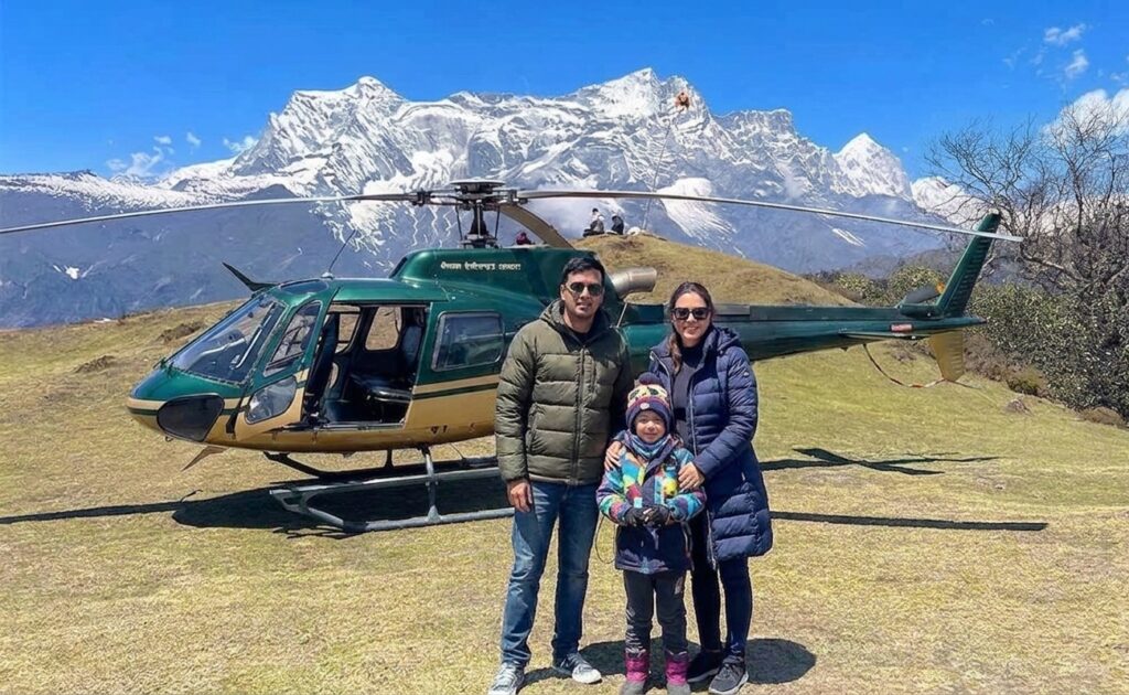 Everest helicopter tour for children