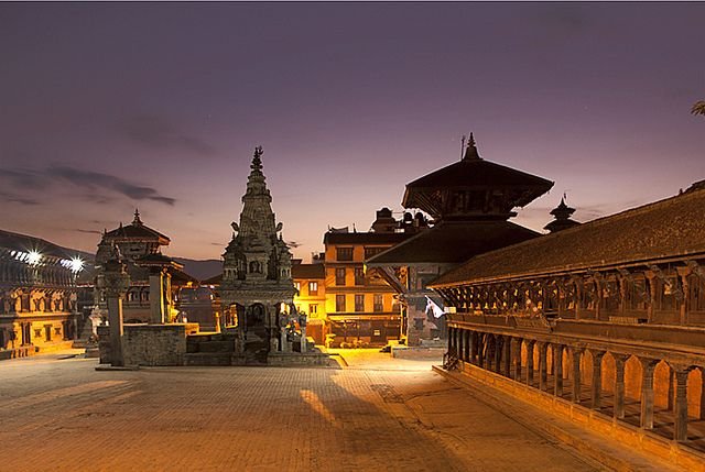 Bhaktapur Durbar Square at Night
